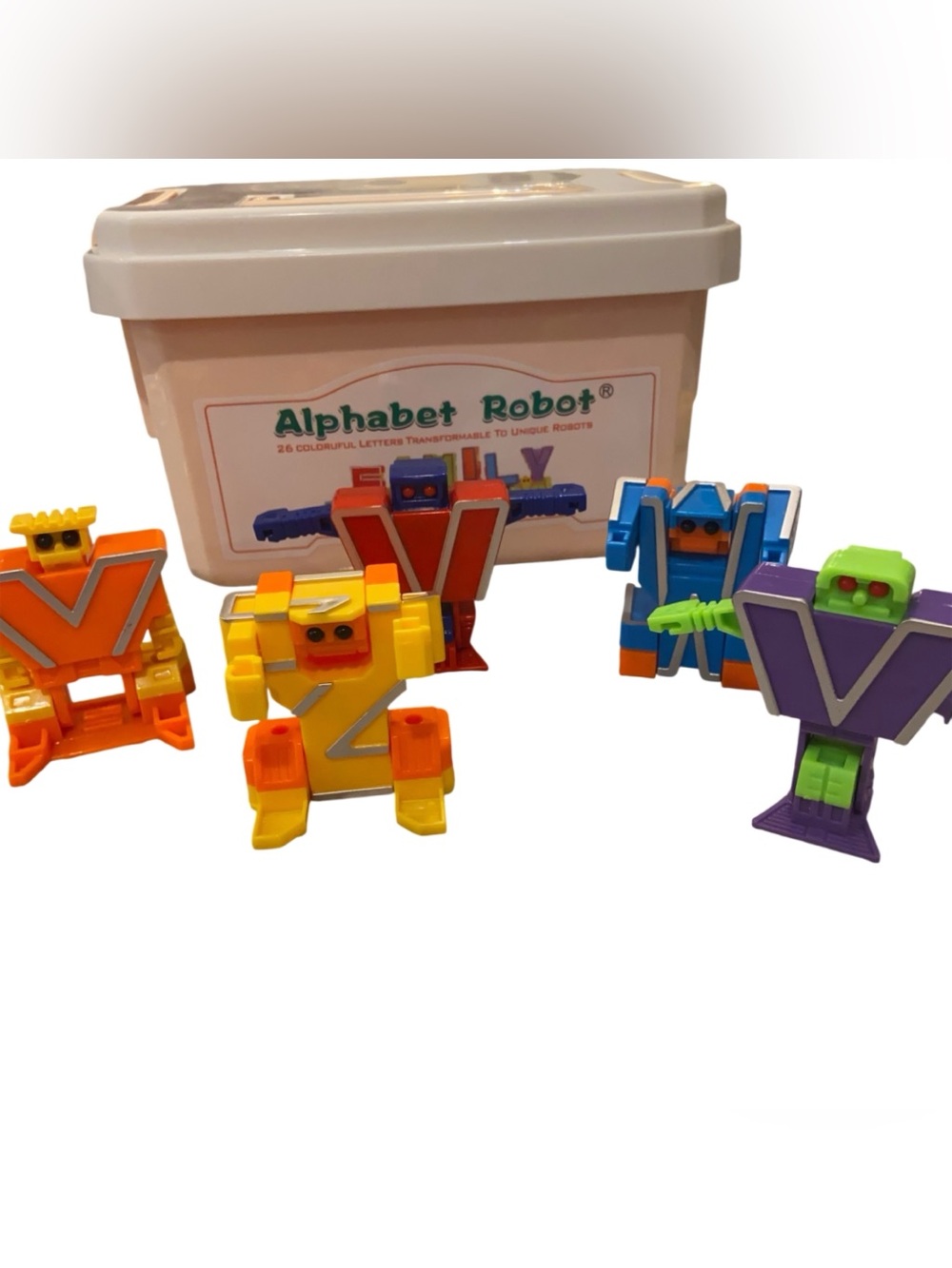 Alphabet Robot Transformers W/ Storage Box Educational Toy 26 Letters Multicolor - Picture 5 of 9